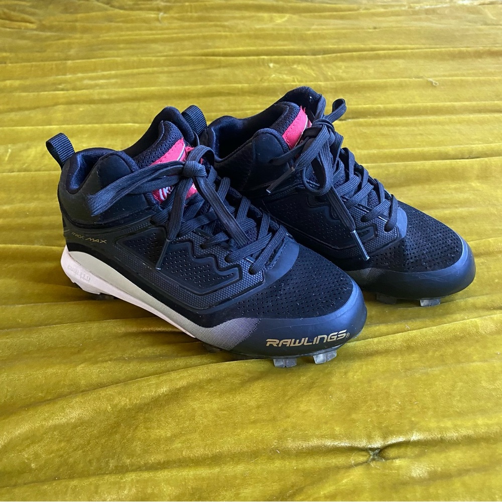 Rawlings Black Baseball Cleats 12 Youth